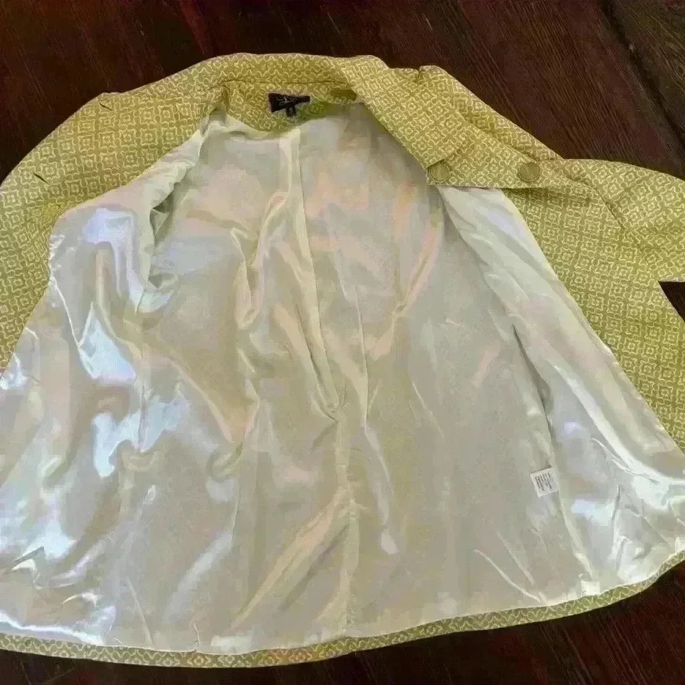 Vintage NWT Anthropologie Luii Yellow Peacoat Sz Medium - Picture 8 of 9